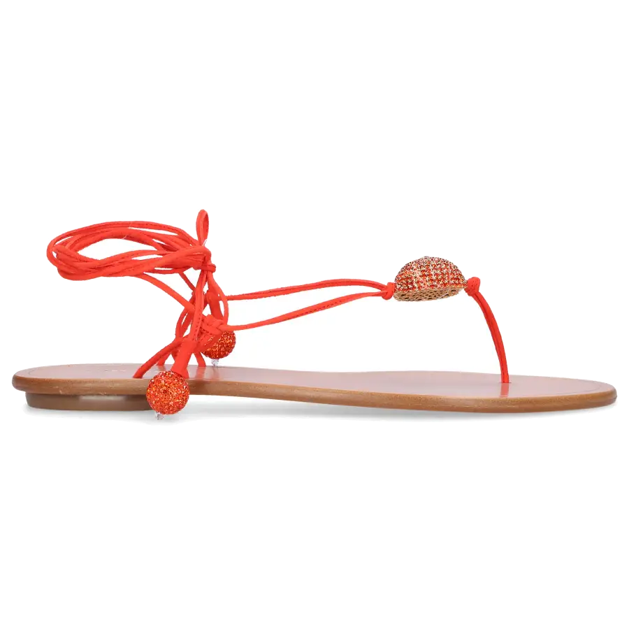 Aquazzura - Zehentrenner JACKIE Veloursleder - rot