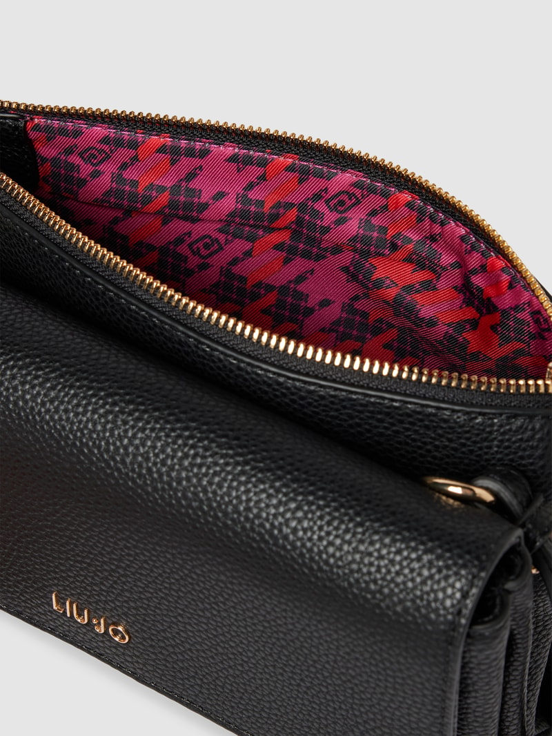 Handtasche mit Label-Applikation Modell 'CALIWEN' in schwarz