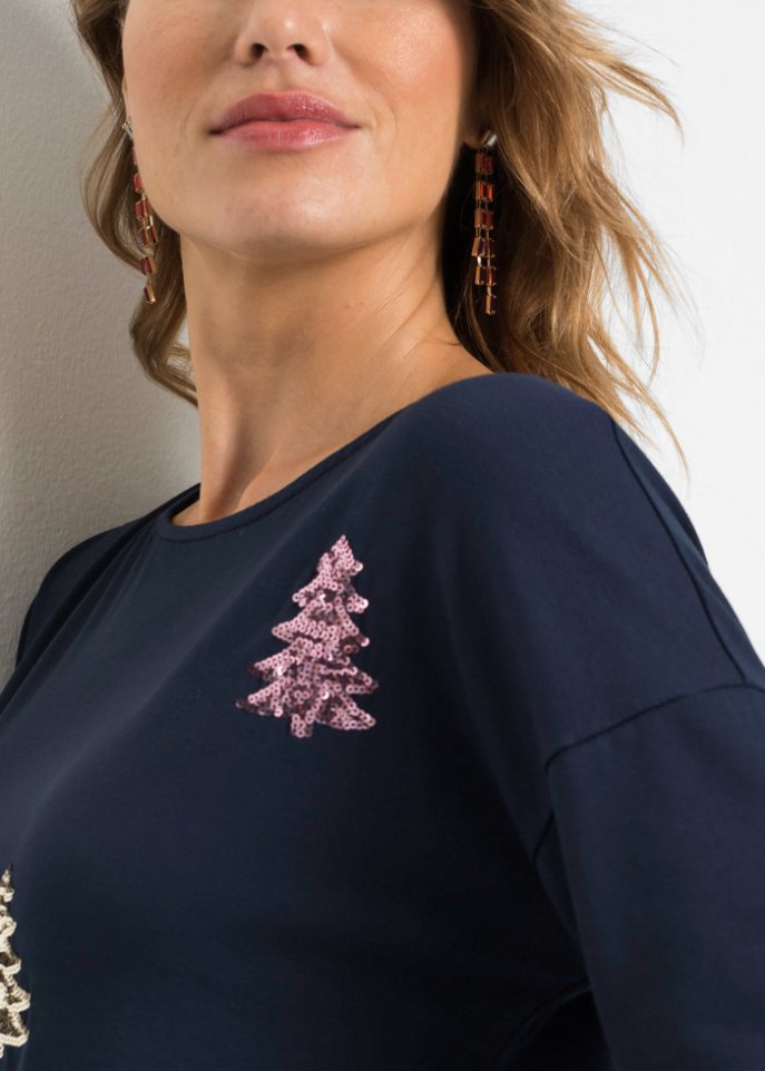 Oversize-Shirt mit Weihnachtsmotiv