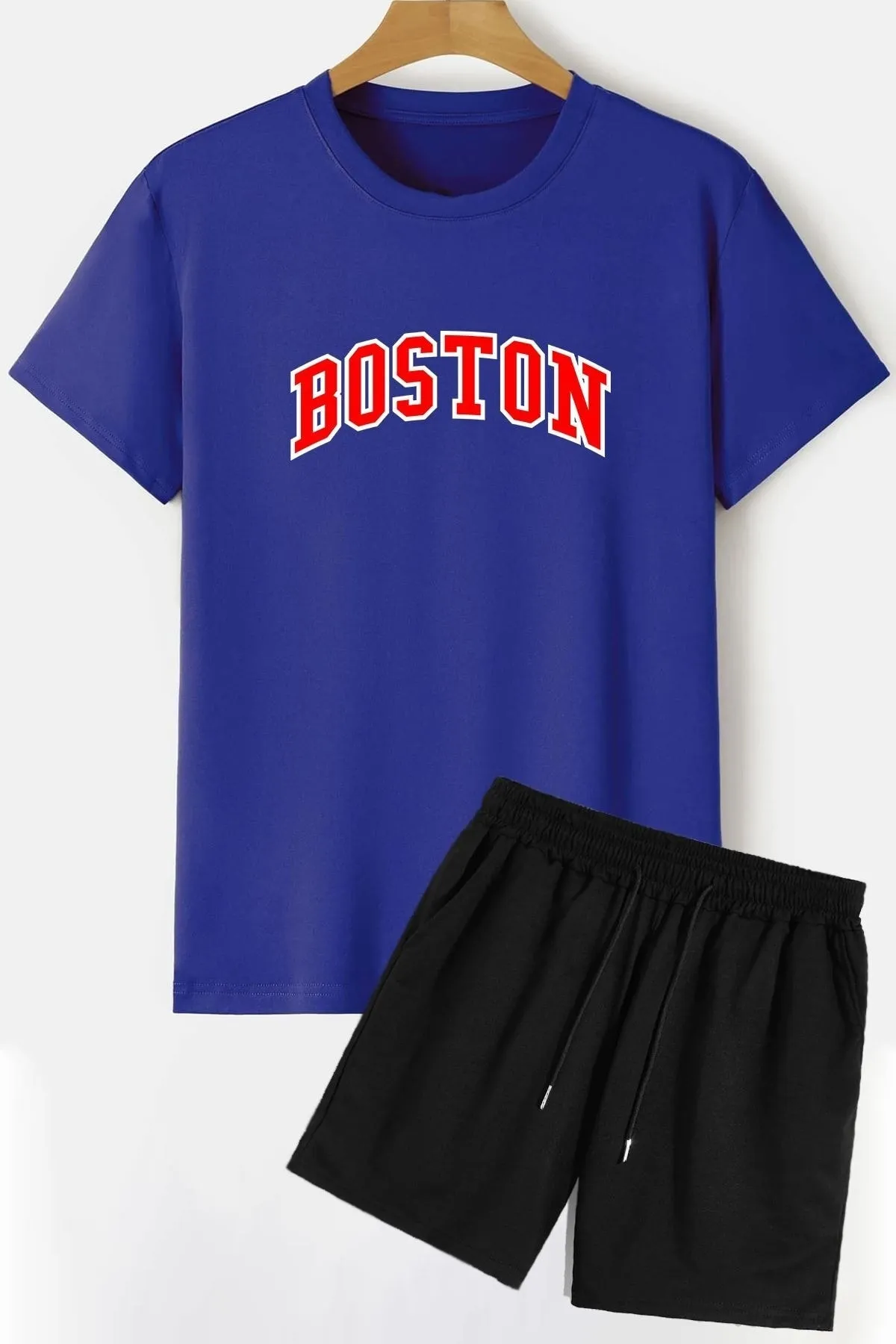 trendypassion  Boston Shorts T-Shirt-Trainingsanzug-Set