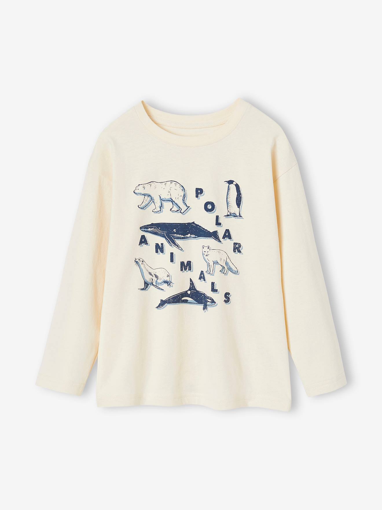 Tee-shirt motif animal garçon en coton recyclé vert sapin