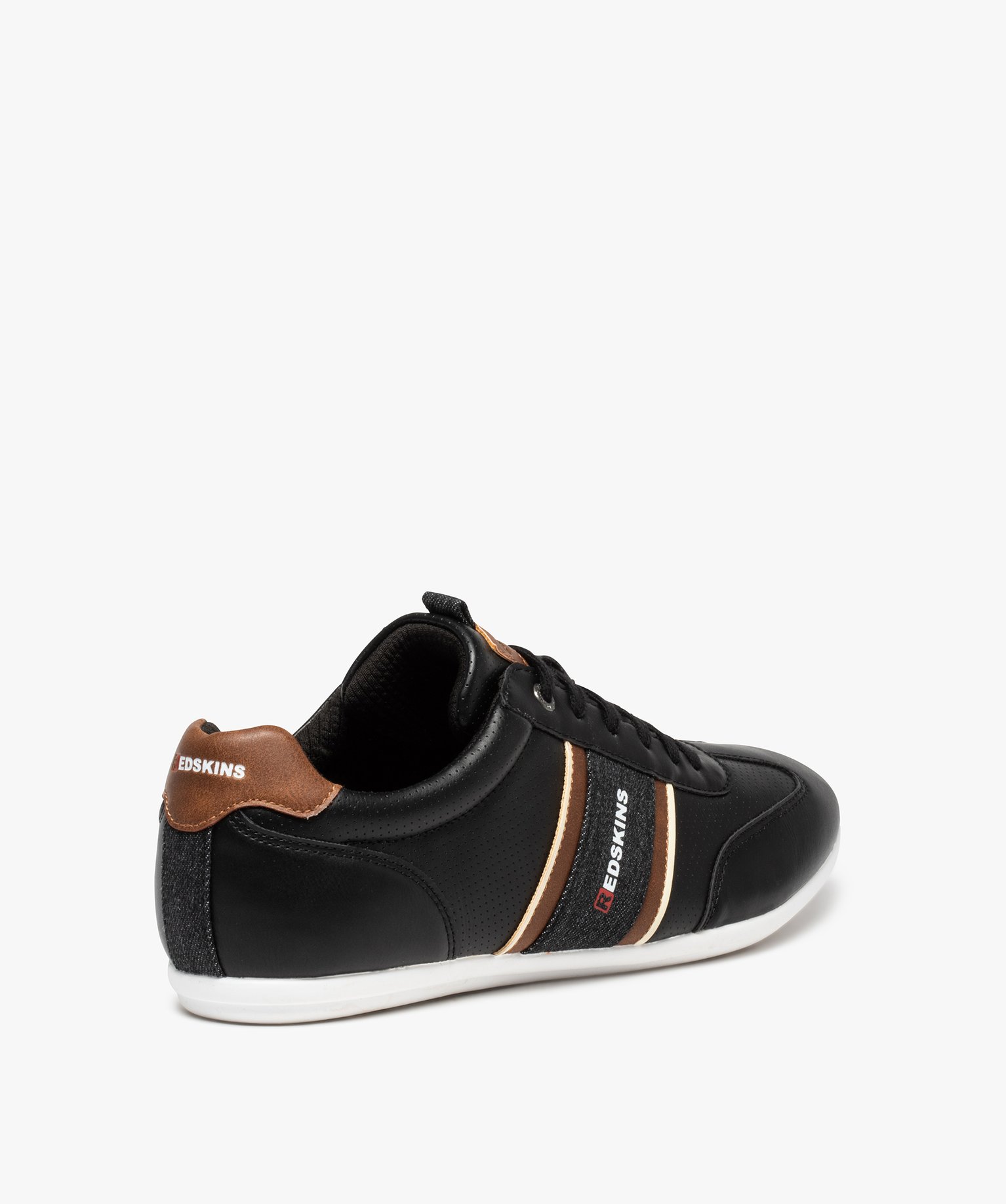 Baskets homme à lacets et semelle fine - Redskins noir | GEMO