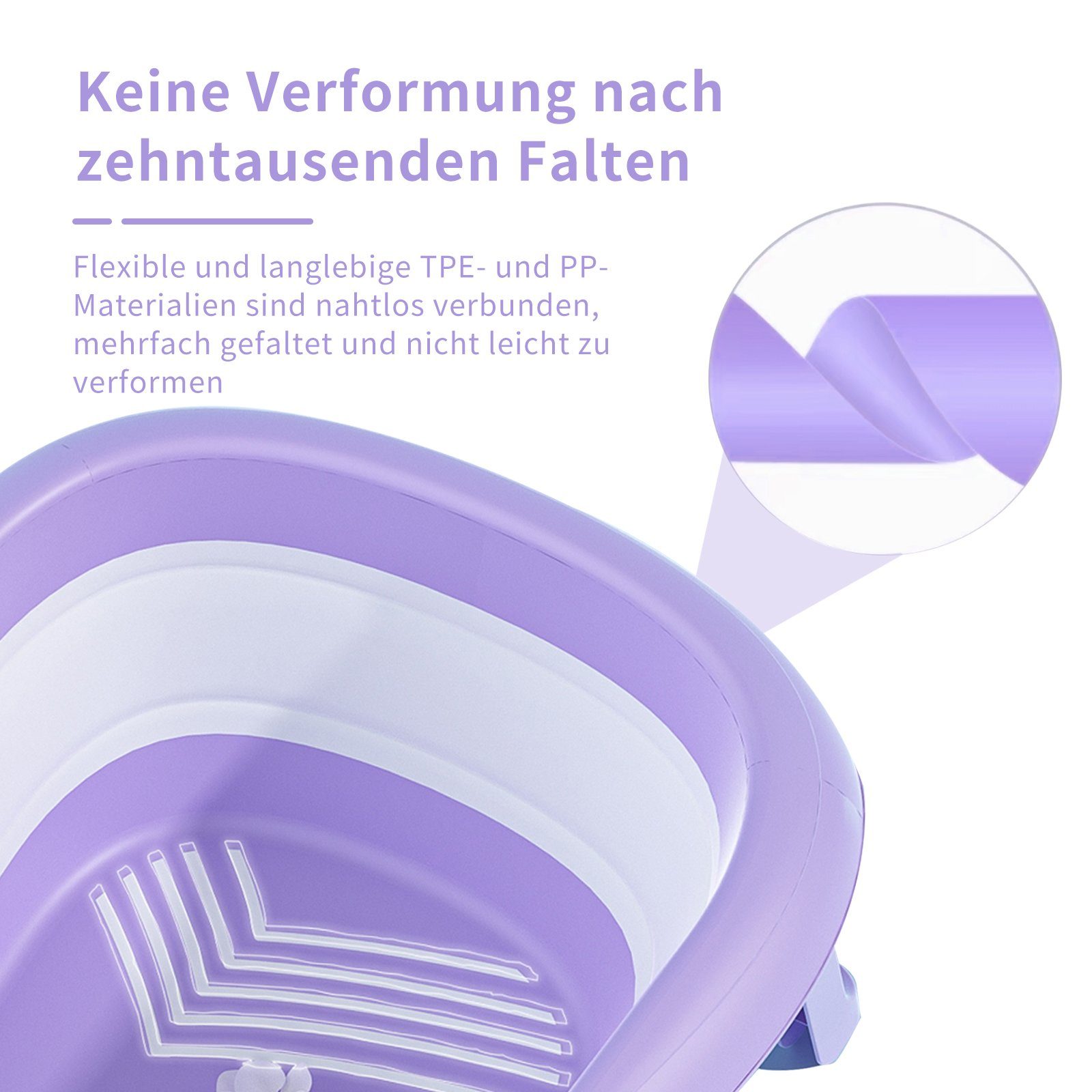 Seven Comfort Babybadewanne Faltbare Babybadewanne mit Matte, 3-in-1 faltbar, Inklusive Badematte, Baby-Badewanne, mit Ständer
