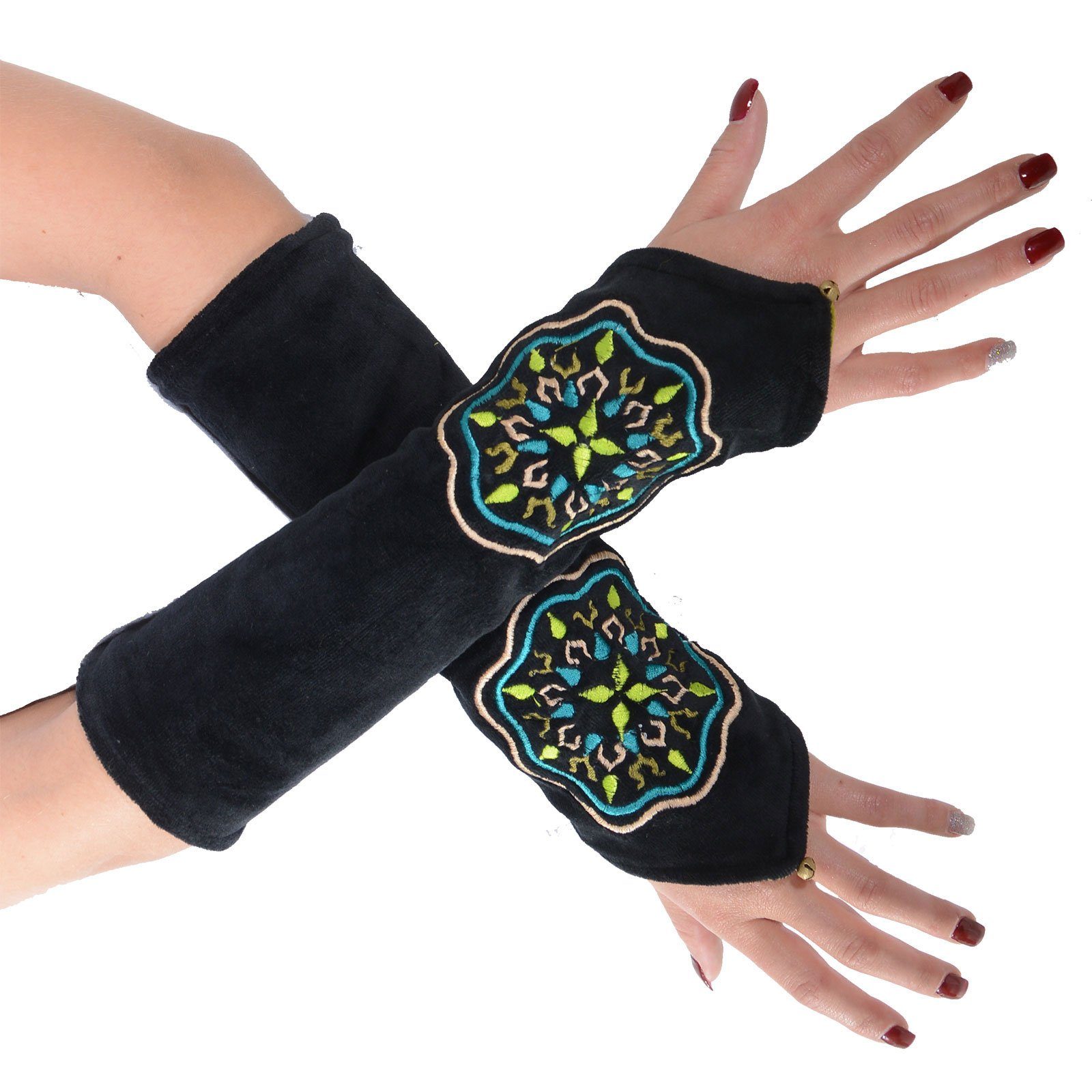 KUNST UND MAGIE Armstulpen Samt Stulpen Armstulpen Handwärmer 