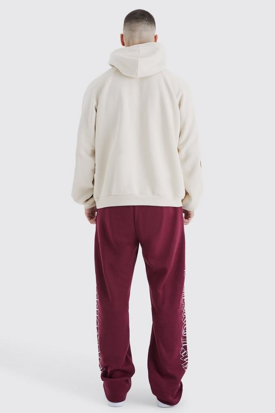 Tall Jogginghose mit geradem Bein und Worldwide-Print