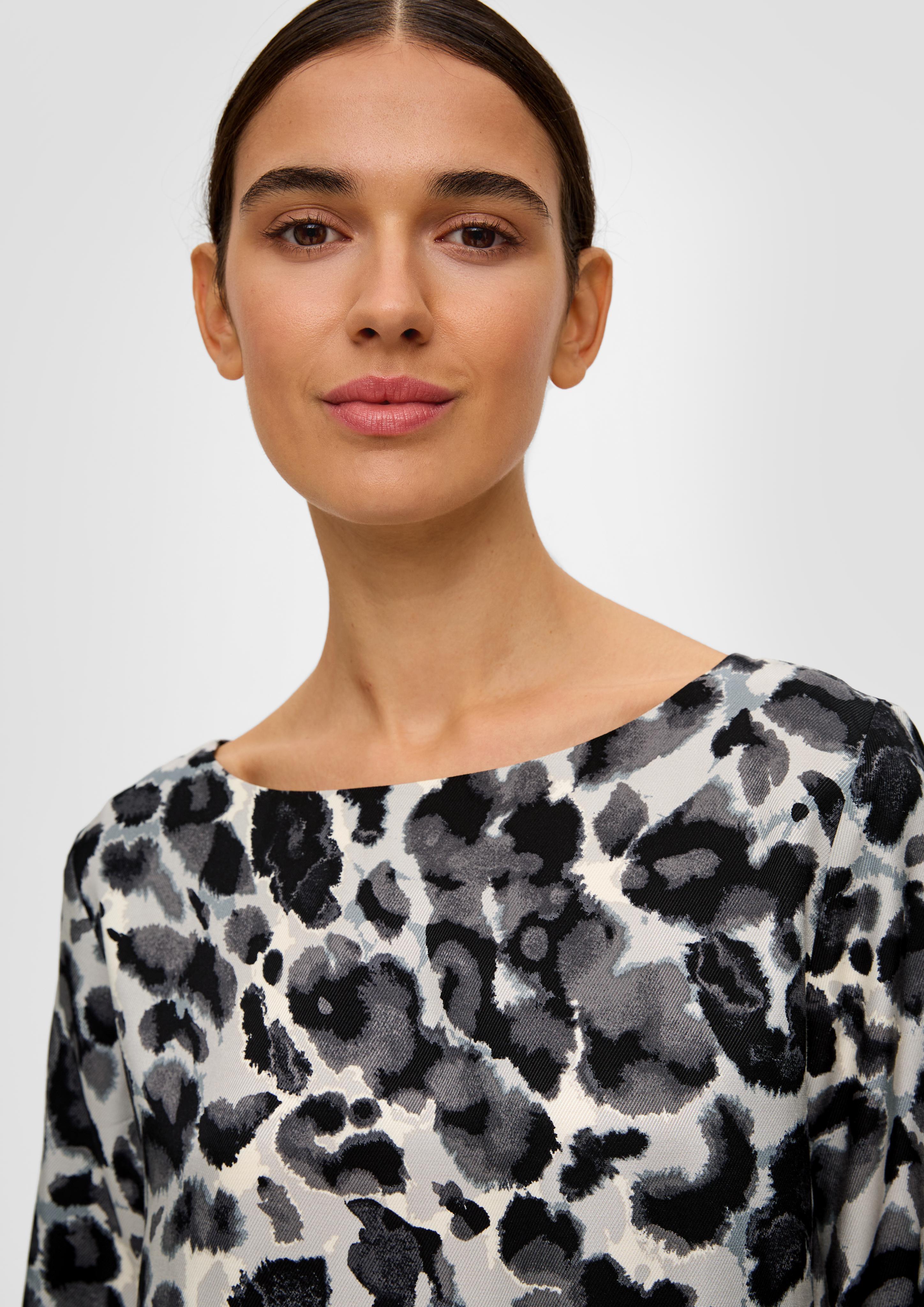 Gemusterte Bluse aus Jacquard  2136183-07A3