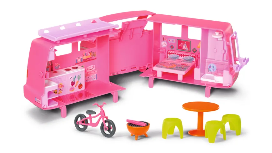 BABY born Minis - Campervan, Wohnmobil, aufklappbarer Wohnwagen für BABY born Minis Puppen