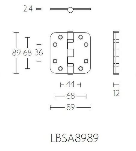 Formani 1513Z004NMXX0 BASICS LBSA8989 gömbcsukló lekerekített matt fekete