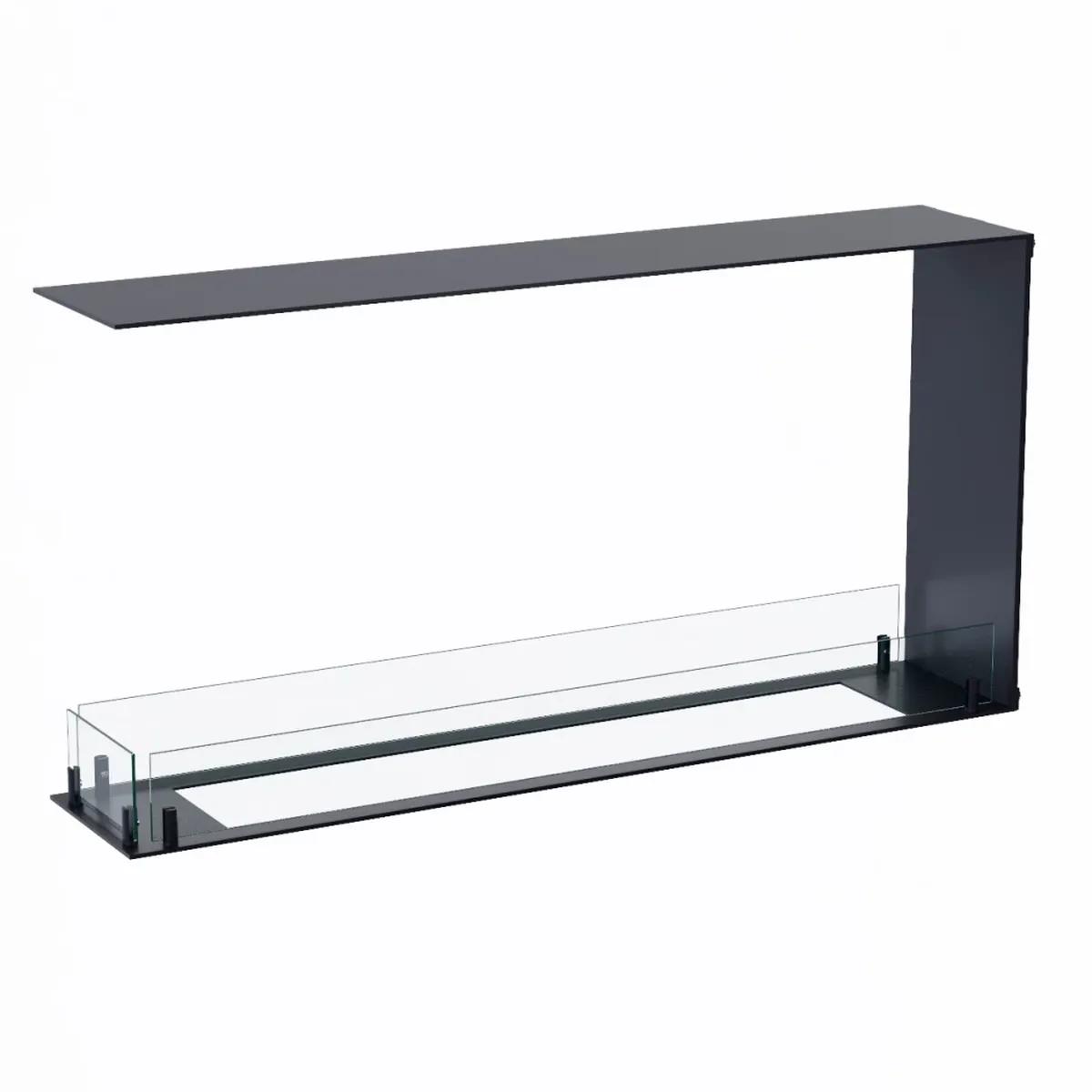 Foco Foco Raumteiler 1000 Slim, Schwarz, 100x50x20 cm, Bioethanol-Brenner, 7,5 Stunden Brenndauer