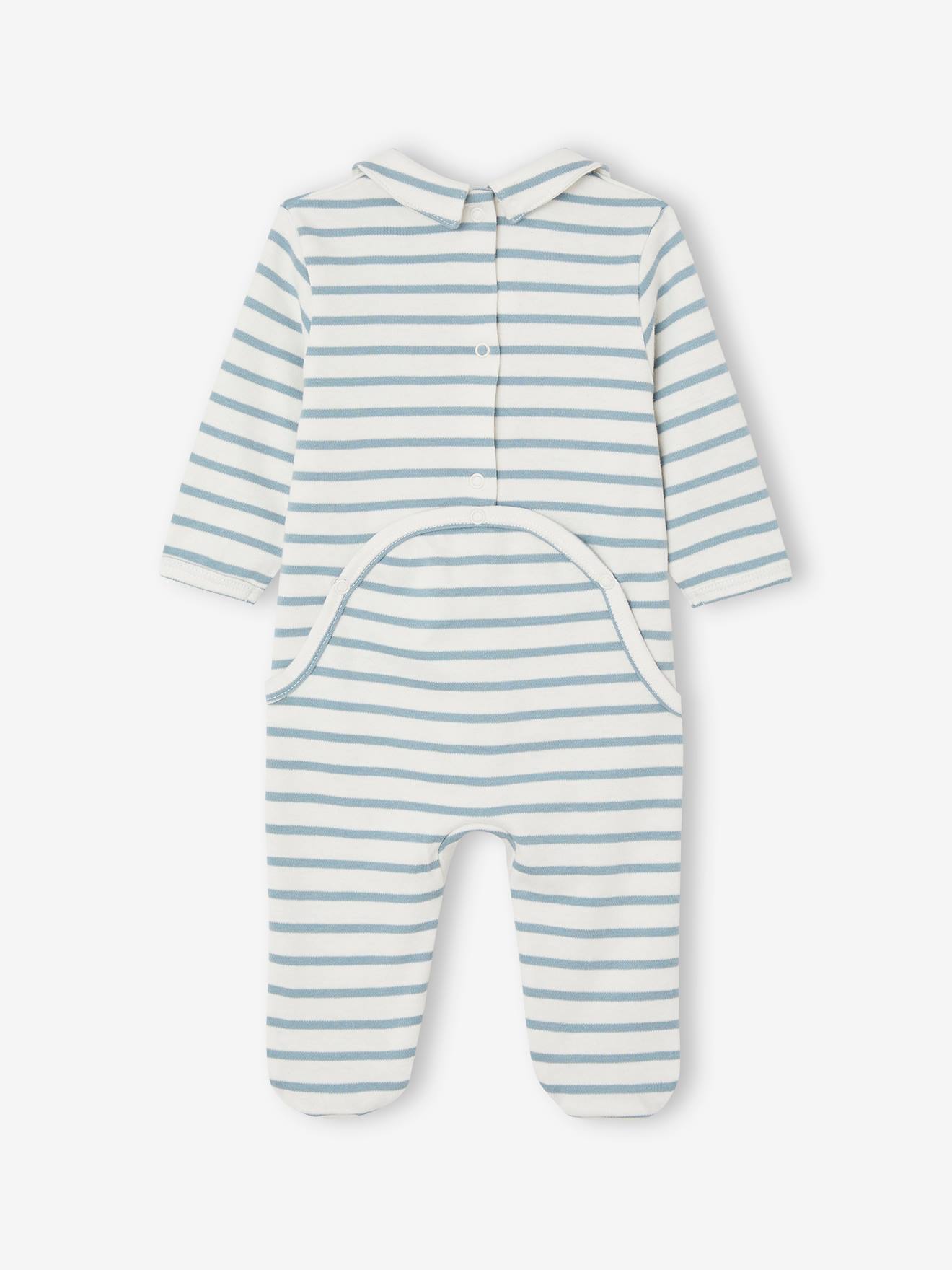 Vertbaudet Baby Jersey-Strampler Oeko-Tex - himmelblau