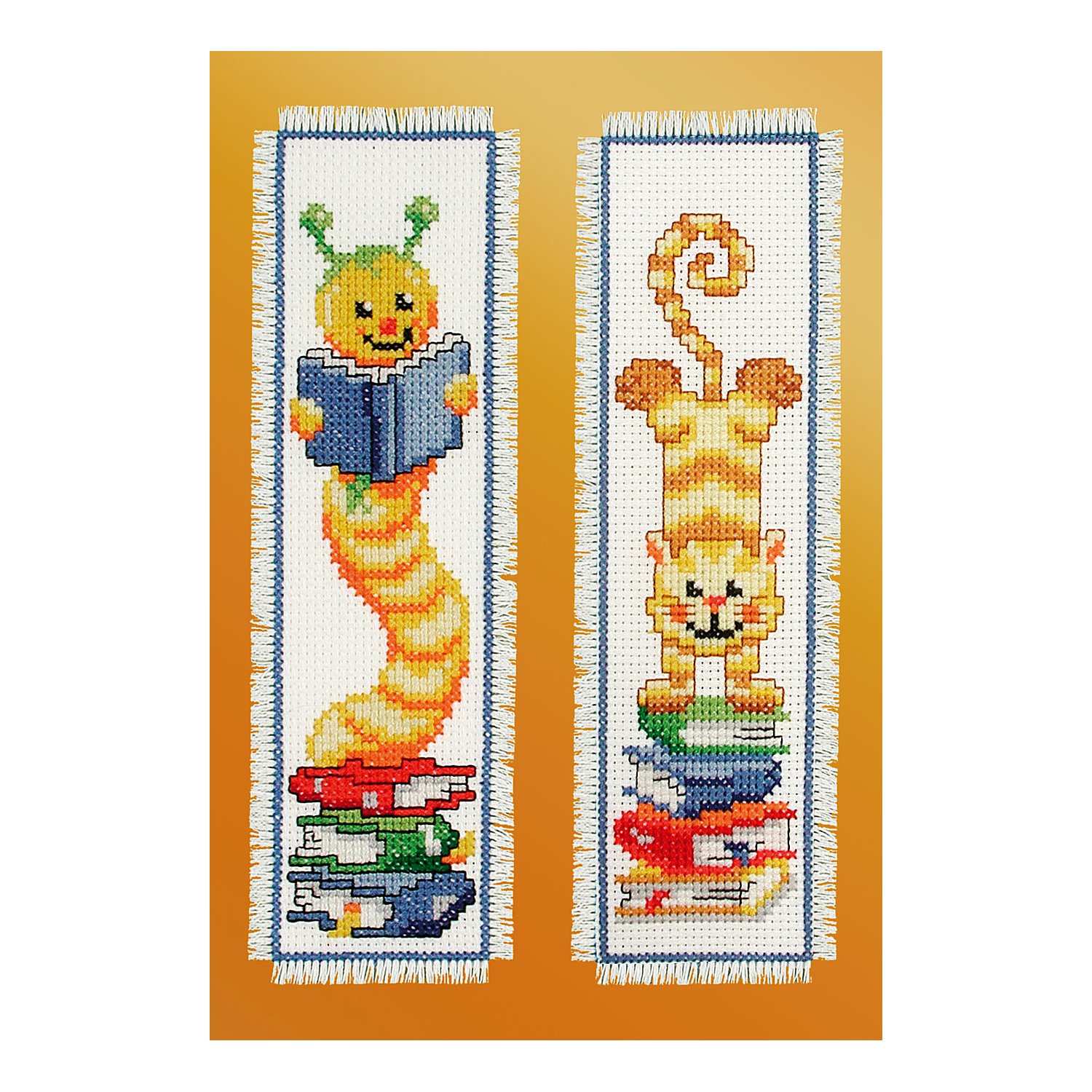 Lesezeichen Bücherwurm/Katze