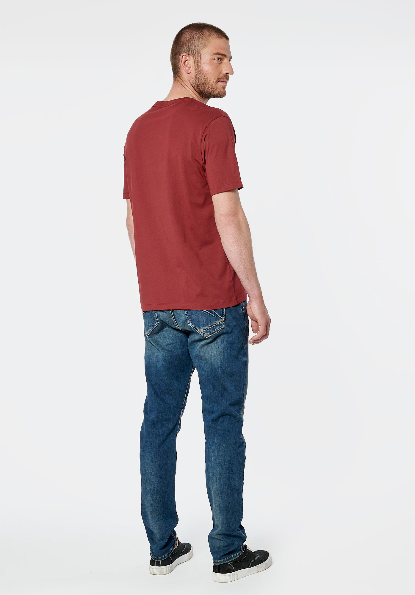 BRYZO  T-shirt bordeaux homme 100% coton