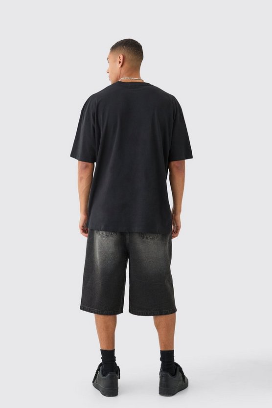 Tall schwarzes T-Shirt mit Pour Homme Lippen Print