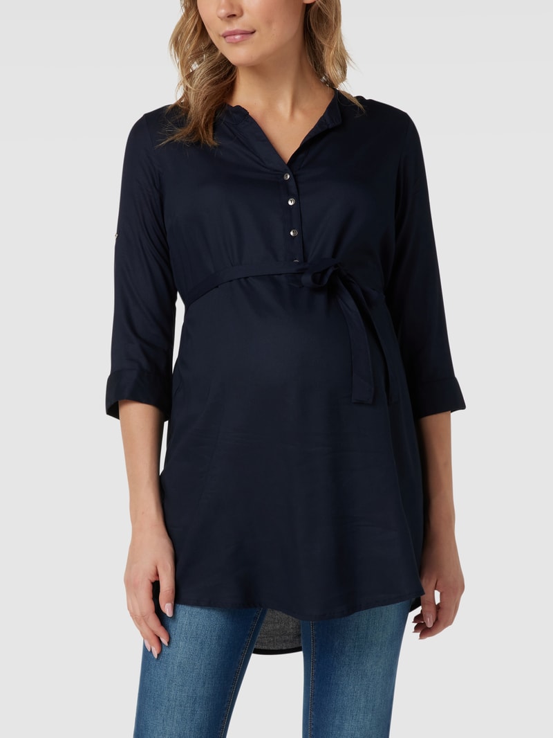 Umstands-Bluse aus Viskose in marineblau