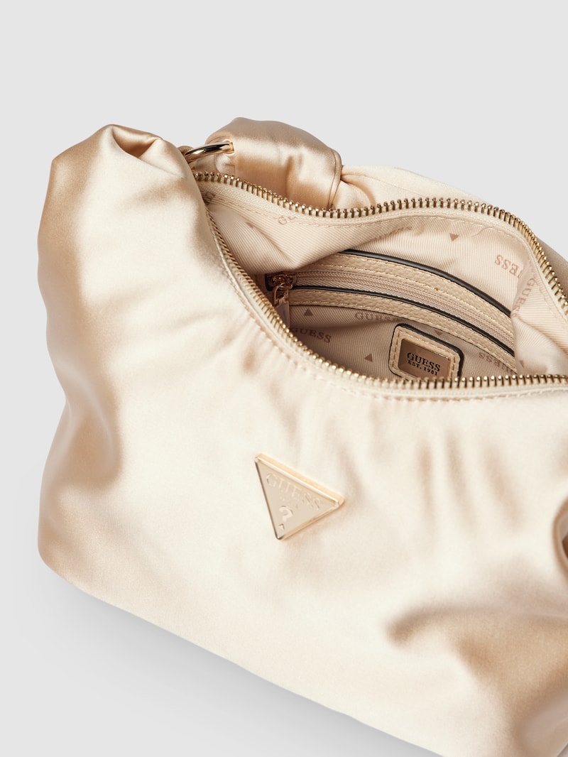 Handtasche mit Label-Details Modell 'VELINA' in gold