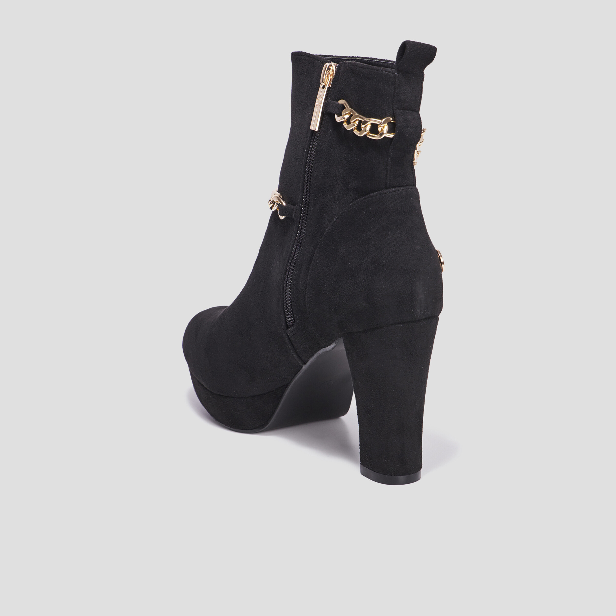 Bottines à talon avec chaînes Mosquitos noir femme | La Halle