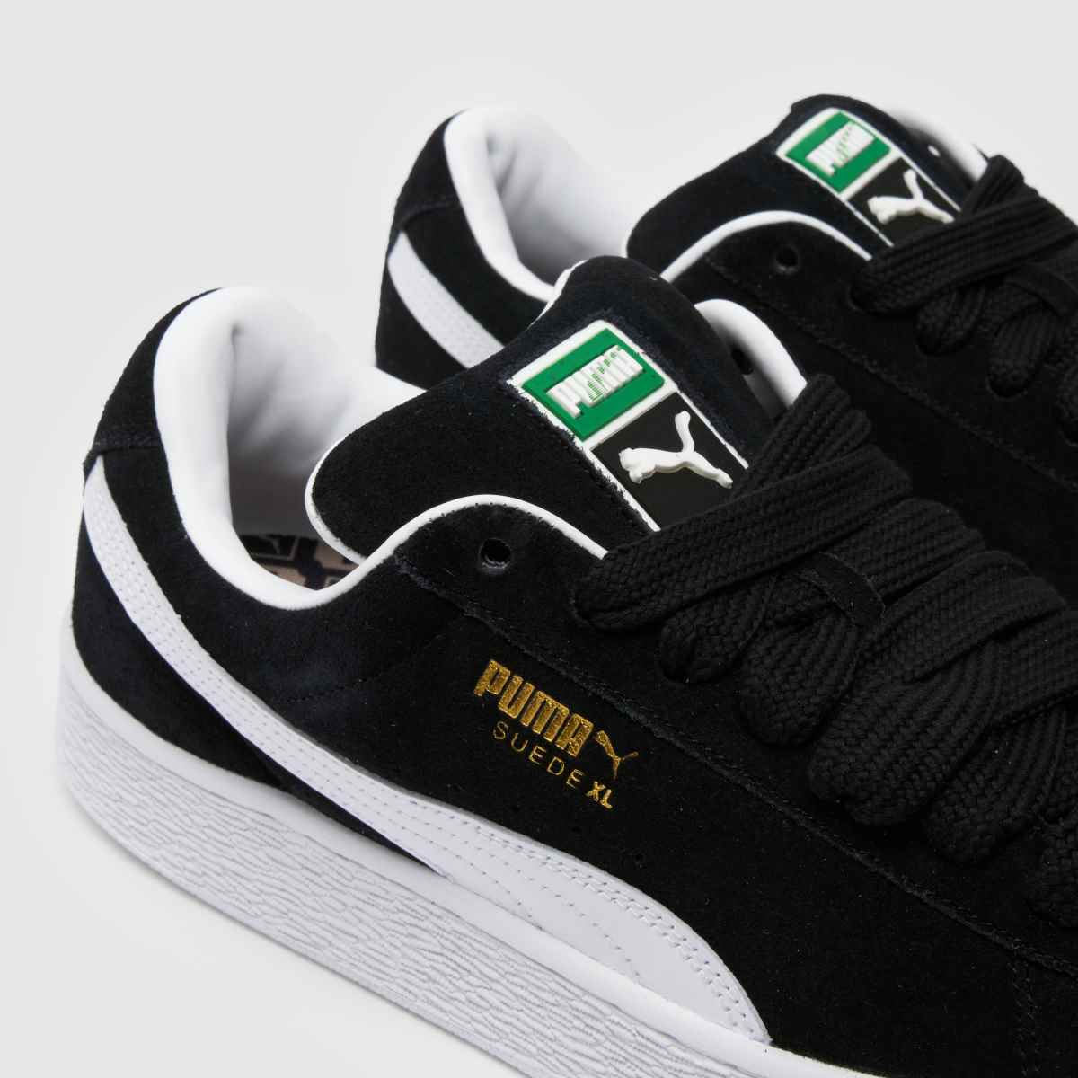 PUMA mocka XL-sneakers i svart och vitt