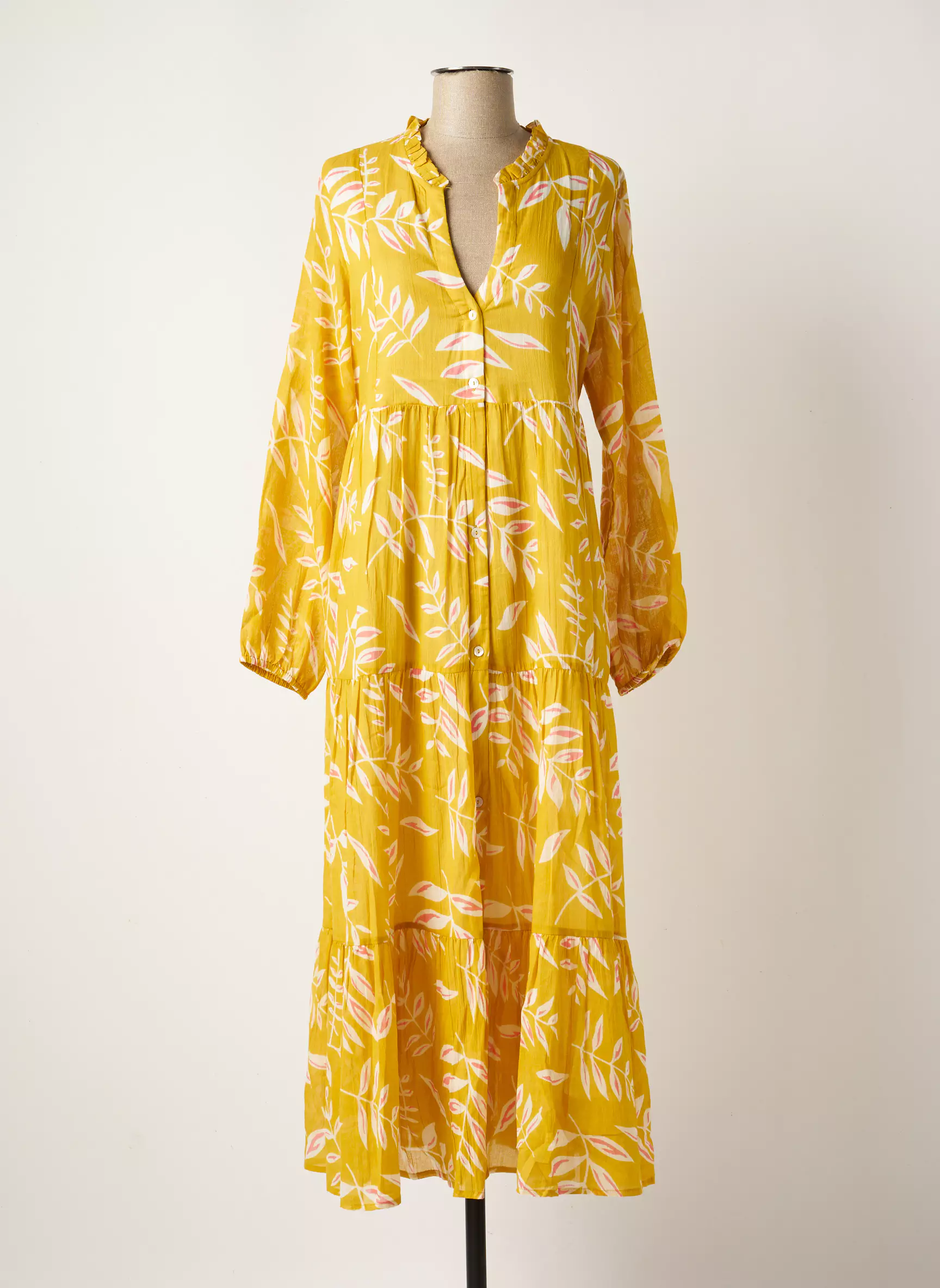Me Tisse Robes Longues Femme couleur jaune