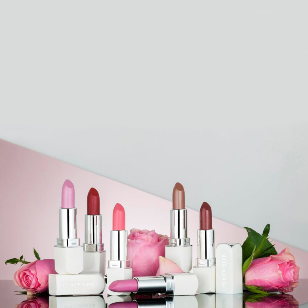 pure white cosmetics Rouge à lèvres crème satinée rouge à lèvres
