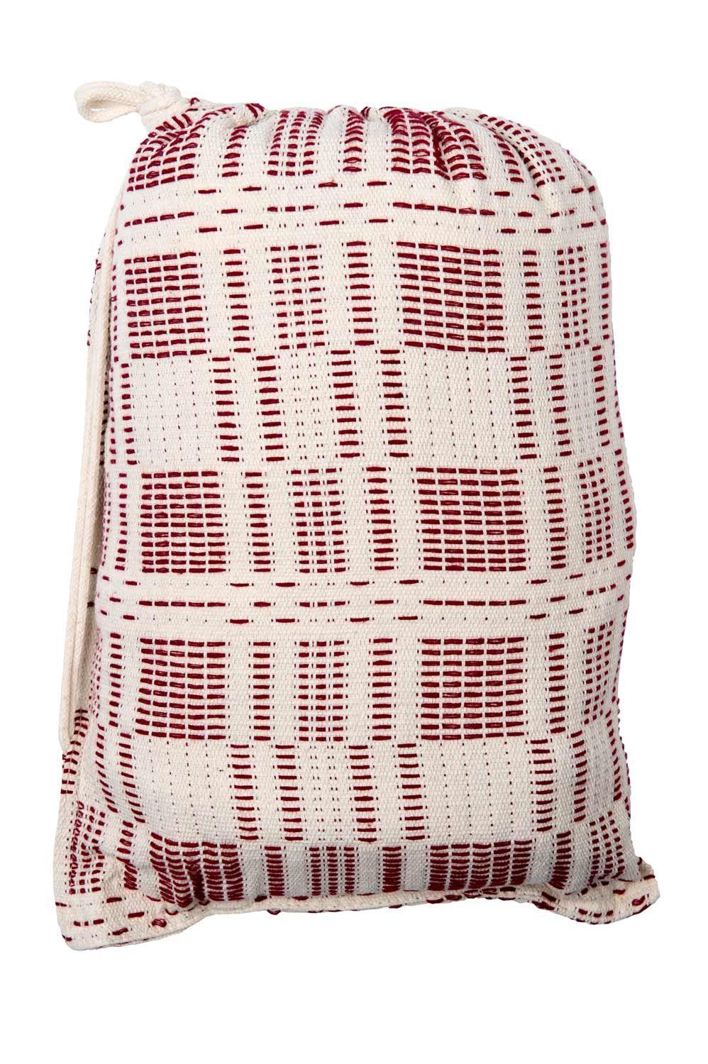 Amazonas Hängematte XXL Boho Hängematte Rio bordeaux, Jaquard-Webstoff, belastbar bis max 200 kg, nachhaltig produziert