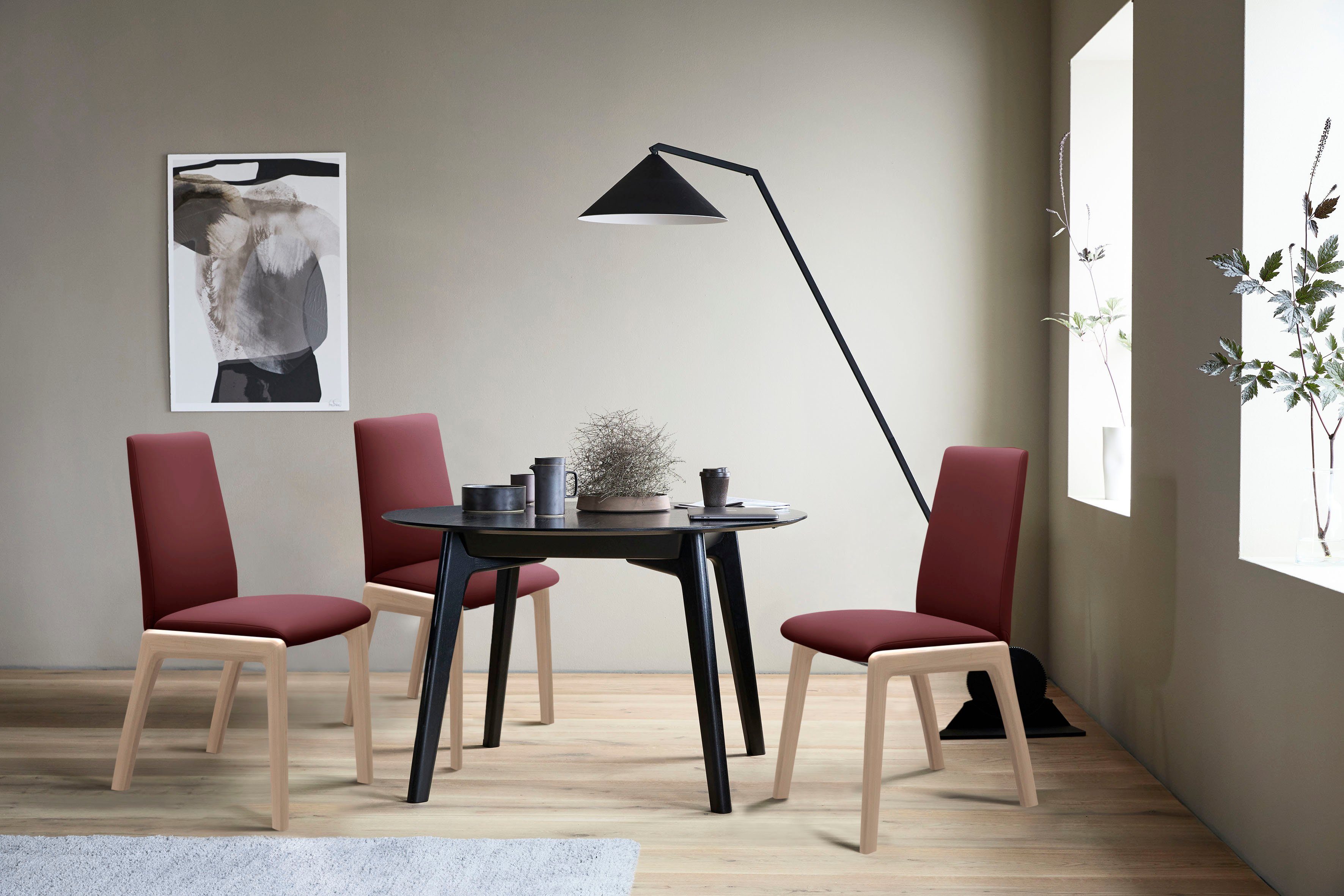 Stressless® Polsterstuhl Laurel, Low Back, Größe L, mit abgerundeten Beinen in Walnuss