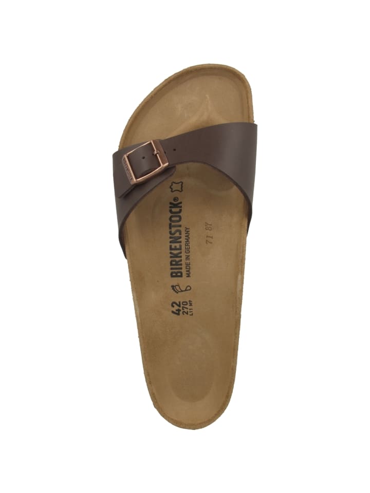 Birkenstock Pantolette Madrid Birko-Flor schmal in braun günstig kaufen 43