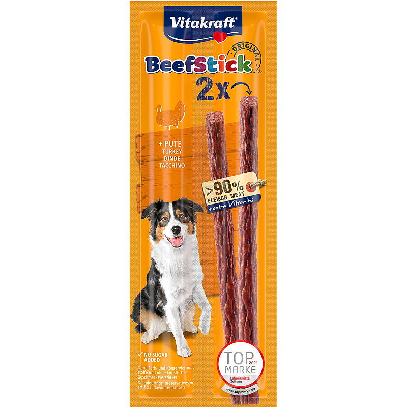 Vitakraft Beef-Stick 2-pk, Kalkun