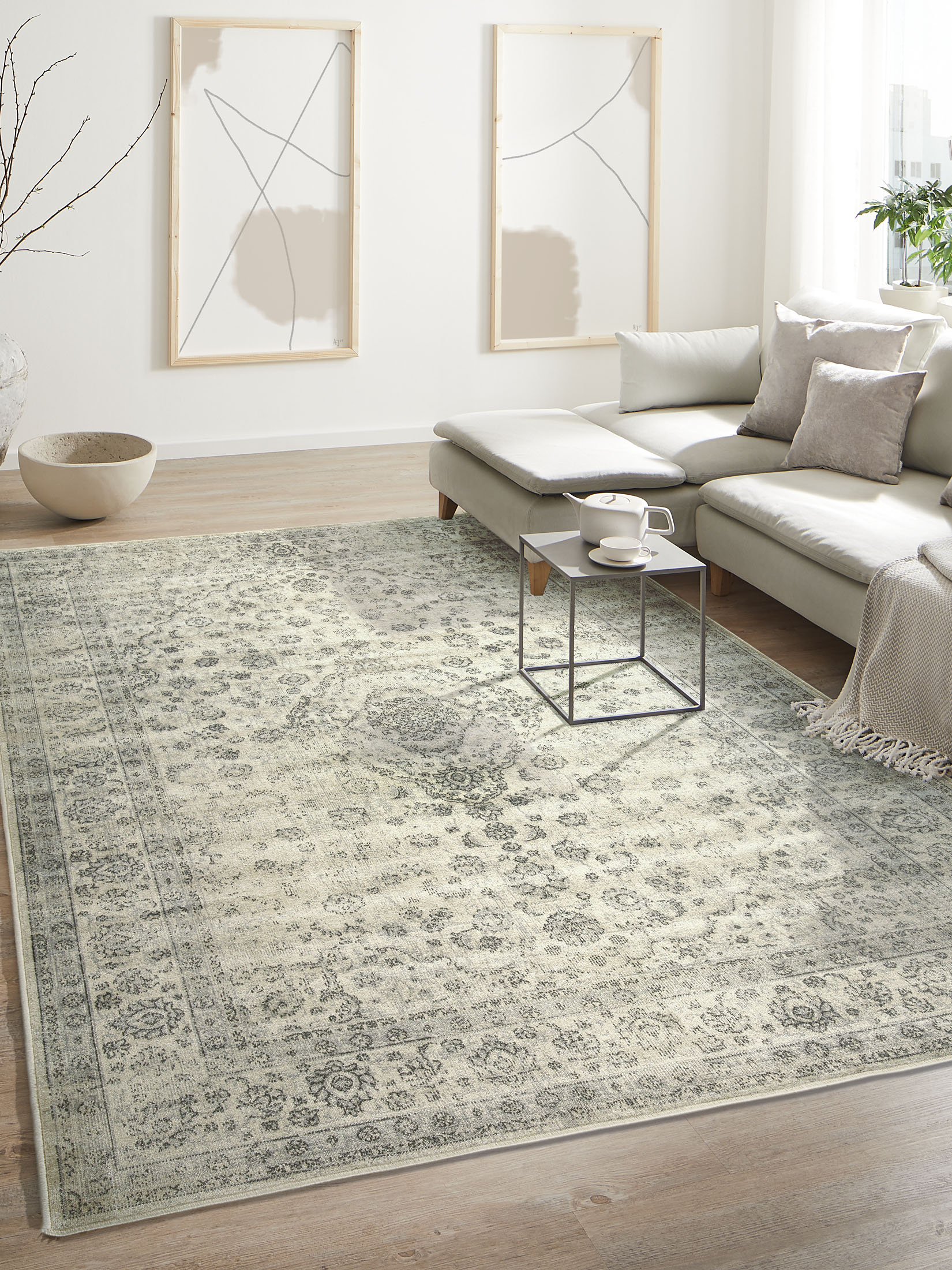 Kathua Vintage-Teppich, Ivory