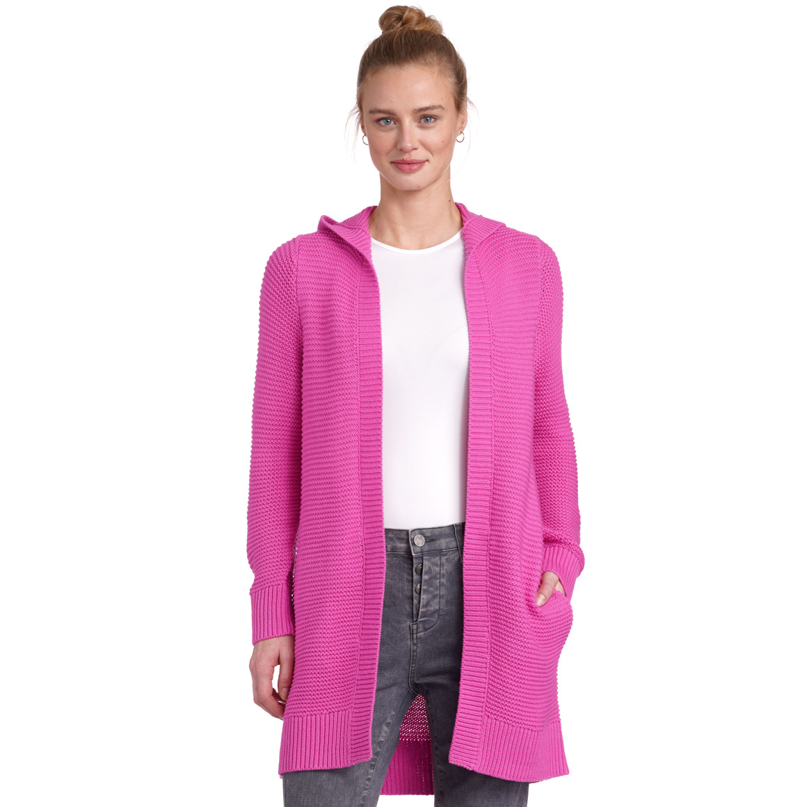 Damen Strickjacke mit Kapuze