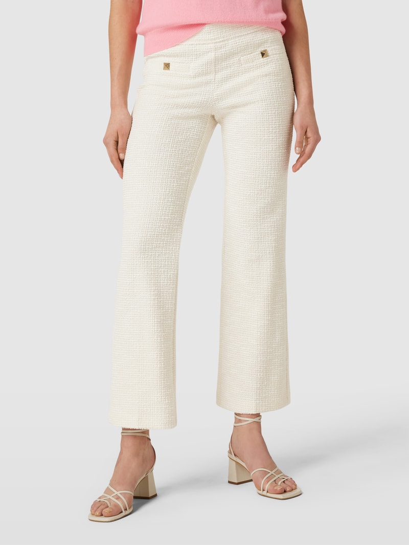 Stoffhose mit Bügelfalten Modell 'FAITH' in offwhite