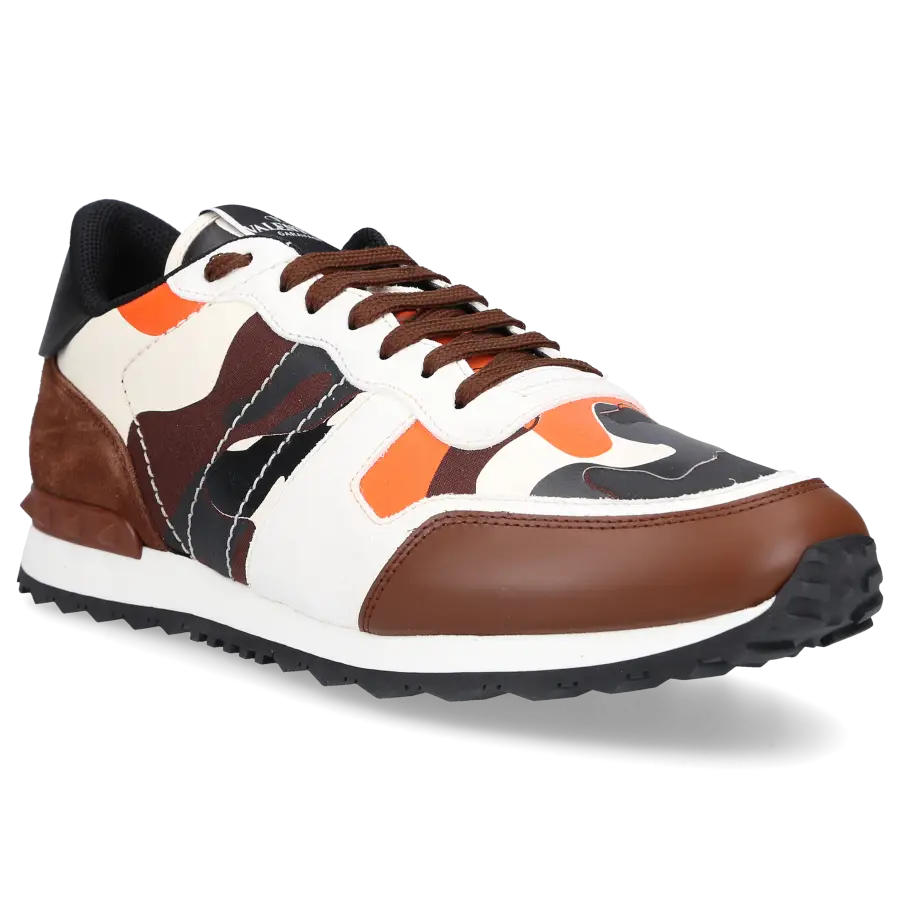 Valentino Garavani - Sneaker low ROCKRUNNER Veloursleder - braun
