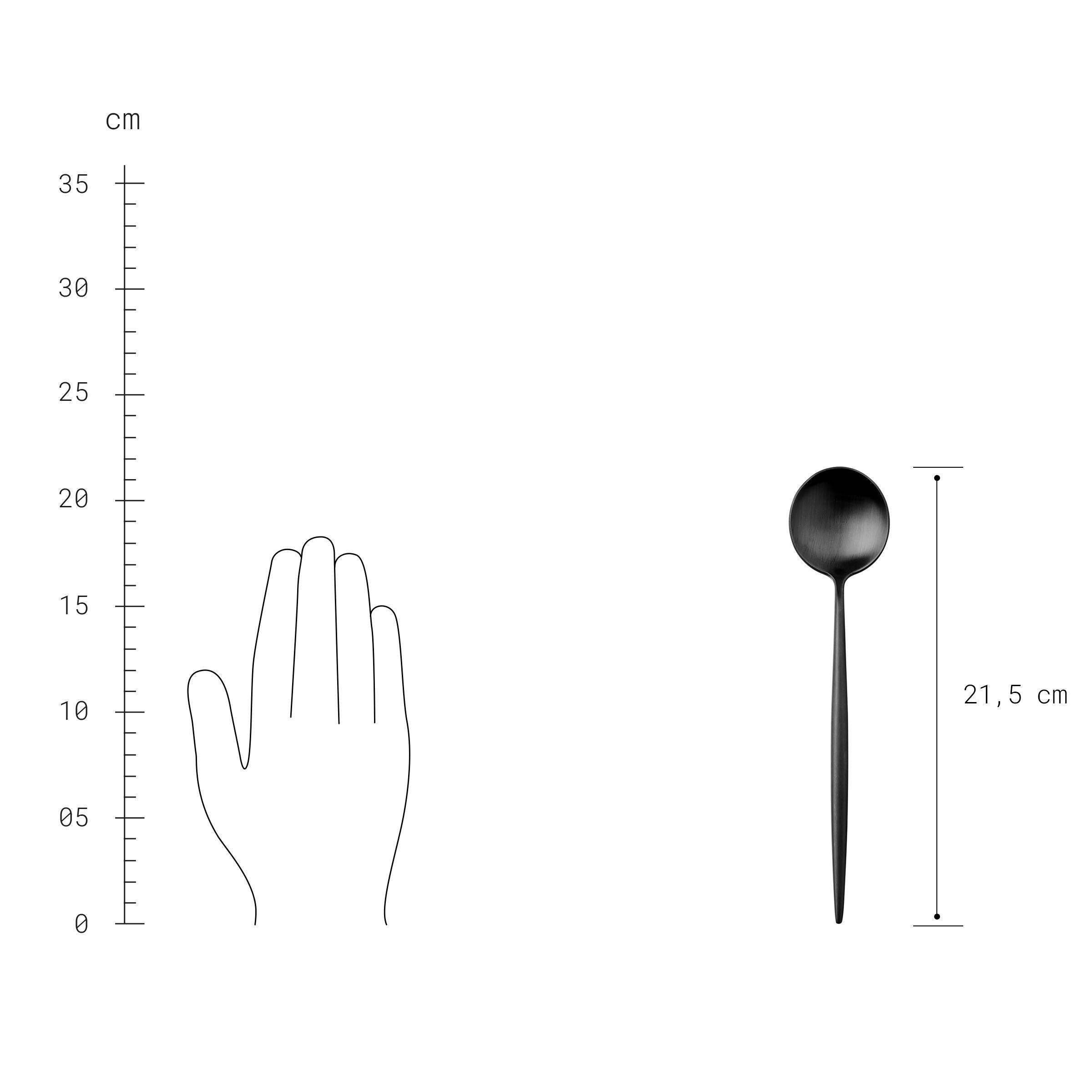 BUTLERS Besteck-Set STILETTO Besteck-Set 16-tlg. matt, 16-teiliges Besteck in Schwarz Matt aus Edelstahl