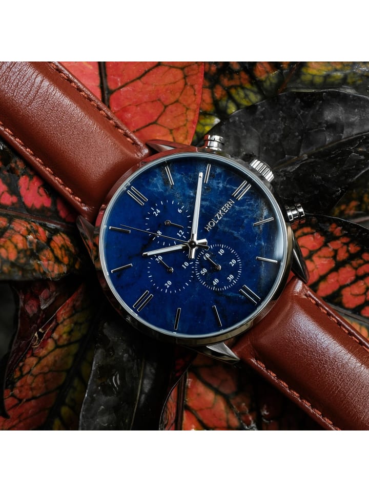 Holzkern Herrenuhr Chronograph Naturalist Marmor/Silberfarben günstig kaufen onesize