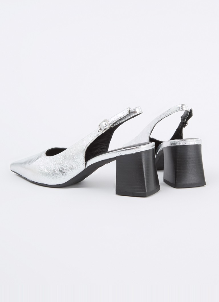 Pantofi cu toc Altea din piele de la Vagabond Shoemakers, cu finisaj metalic.