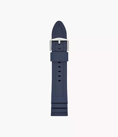 Fossil 22 mm dunkelblaues Silikonarmband