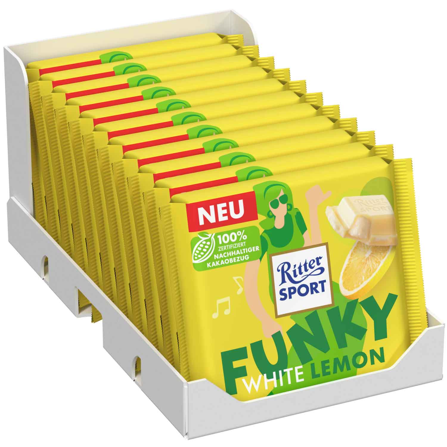 Ritter Sport Funky White Lemon 100g