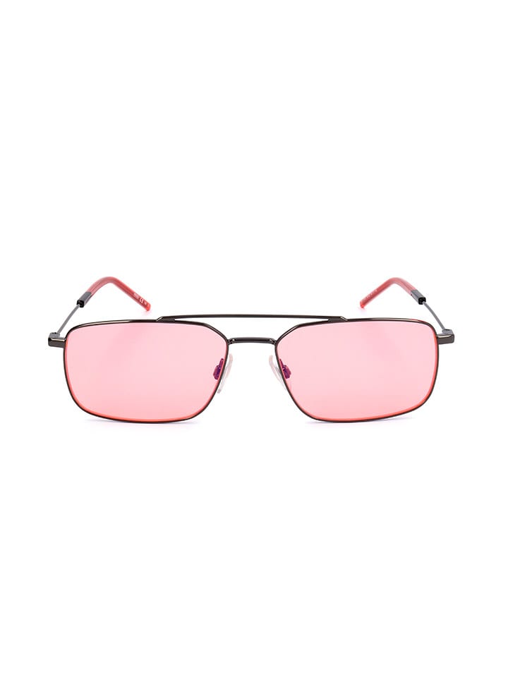 HUGO Herren-Sonnenbrille in Schwarz/ Rot günstig kaufen 58