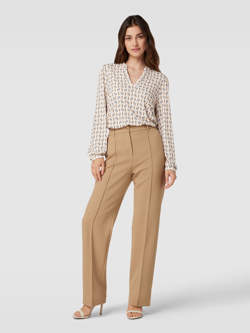 Blusenshirt mit Allover-Muster in ecru