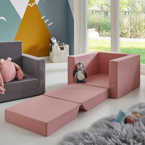 Kindersessel ausklappbar, rosa