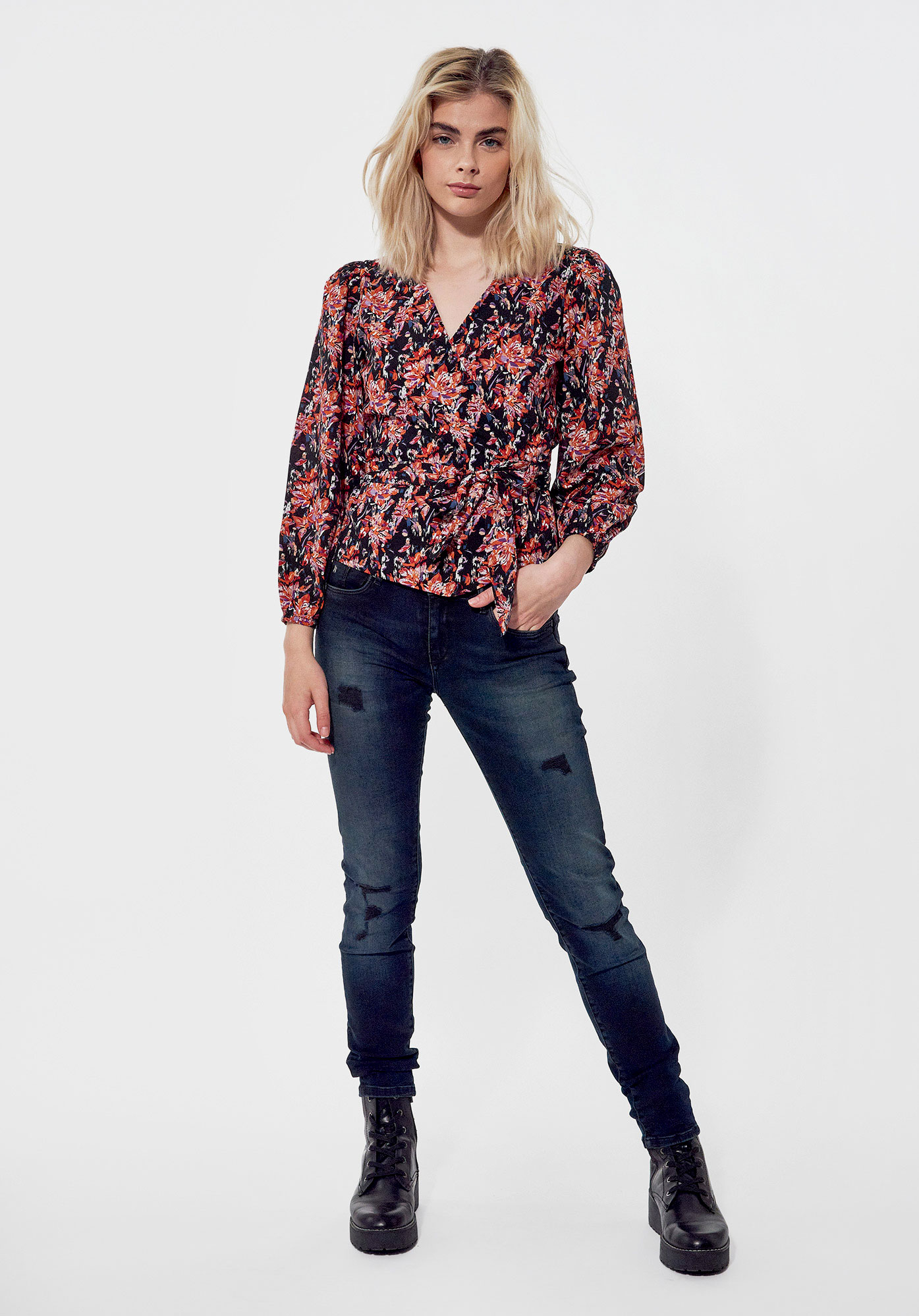 VAMOS  Blouse régular Femme fleurie