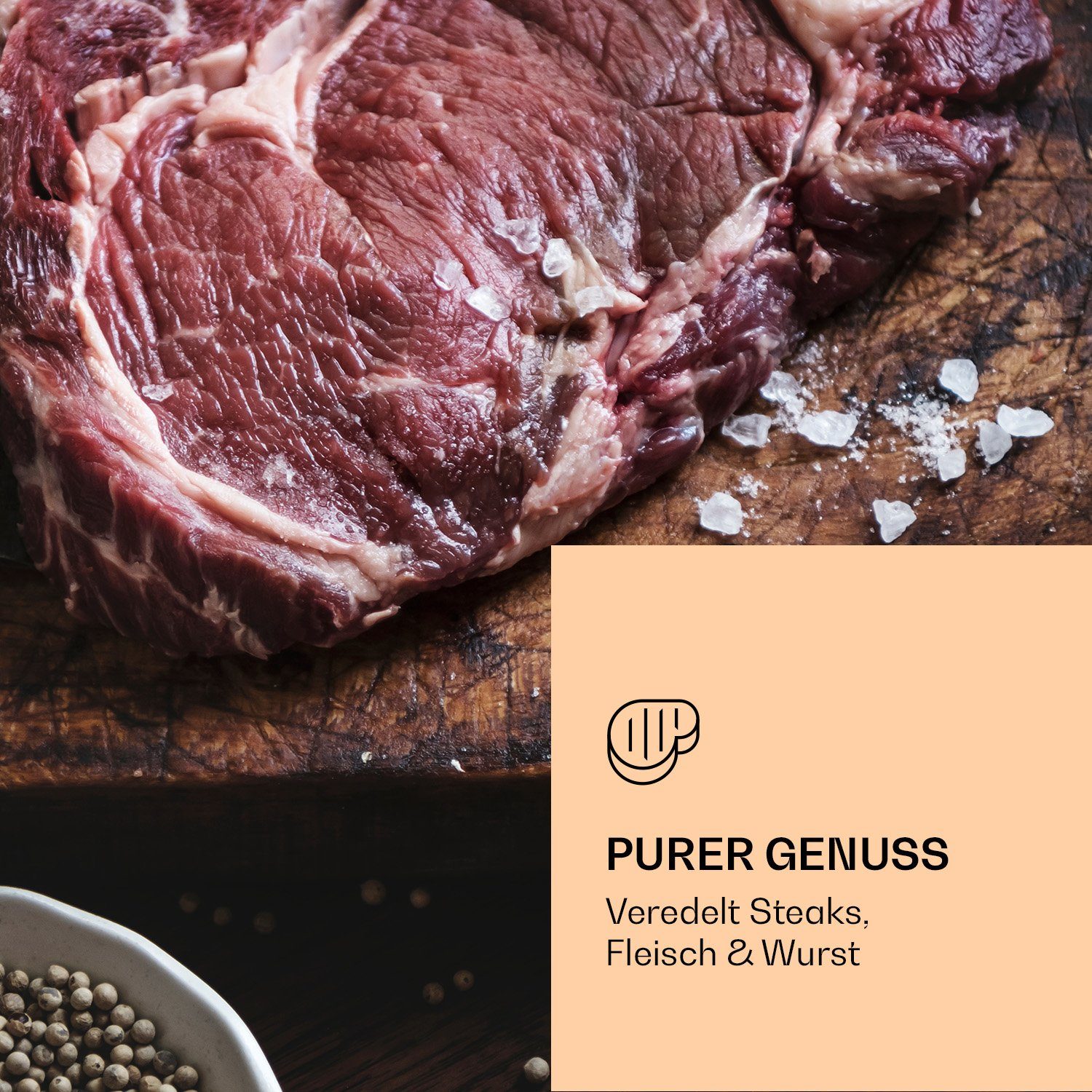 Klarstein Getränkekühlschrank HEA10-Steakhouse233O 10039936, 127 cm hoch, 59 cm breit