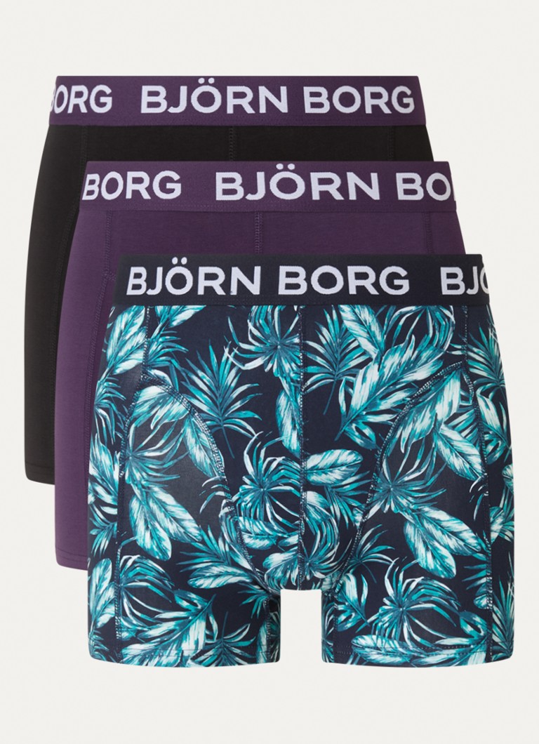 Björn Borg boxeralsó logós szalaggal, 3 darabos csomagban