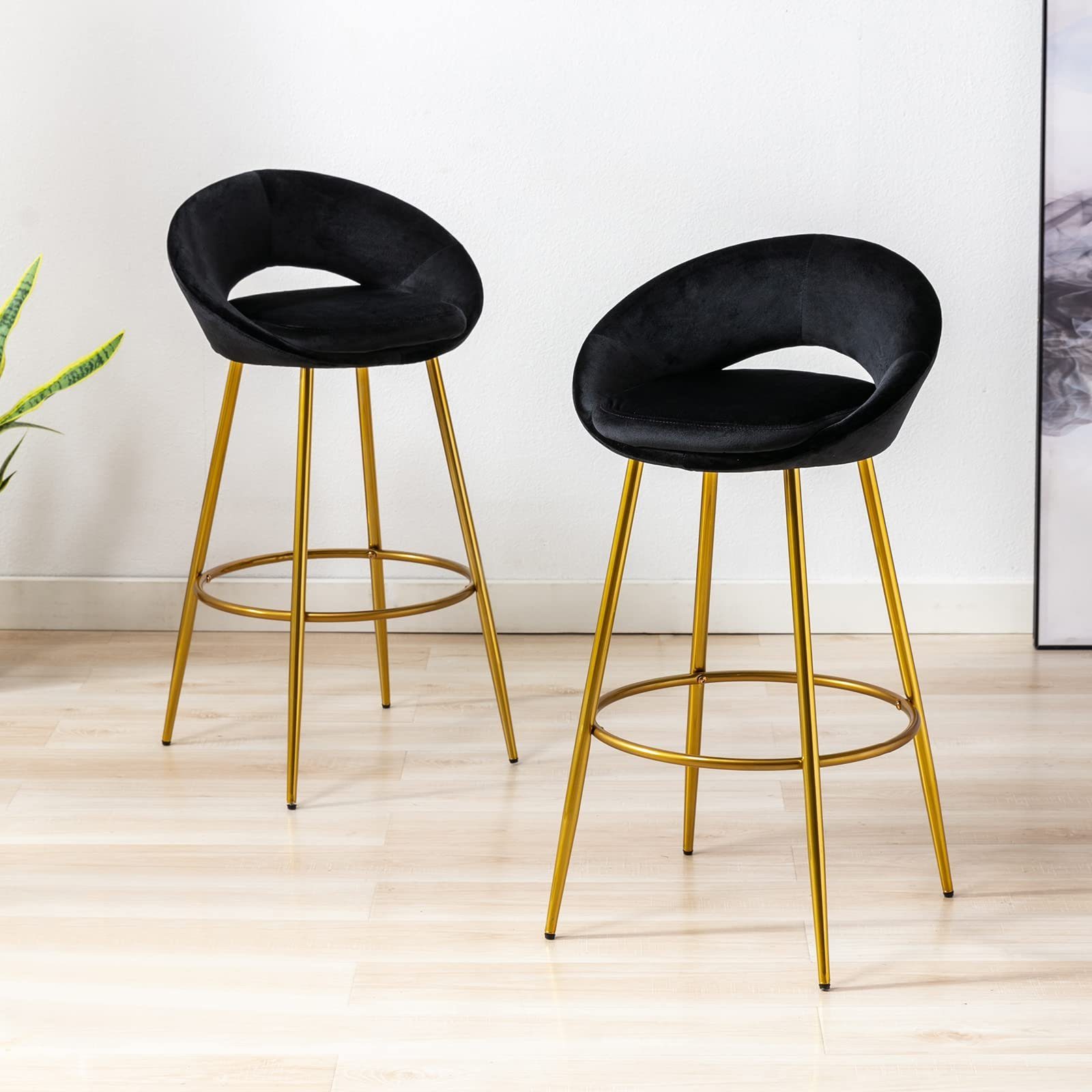 WAHSON OFFICE CHAIRS Barhocker Samt Barhocker Küchenstühle Thekenstühle