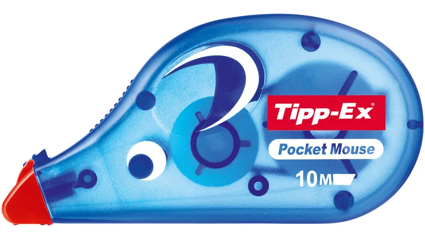 Tipp-Ex Pocket Mouse Korrekturroller - 10 m x 4,2 mm, 1er Pack 10 m blau