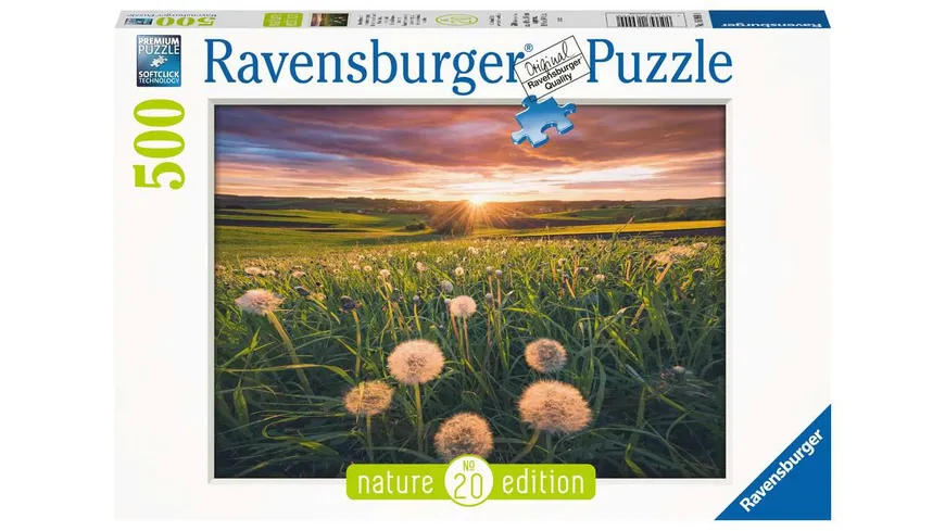 Ravensburger Puzzle - Pusteblumen im Sonnenuntergang - Nature Edition 500 Teile