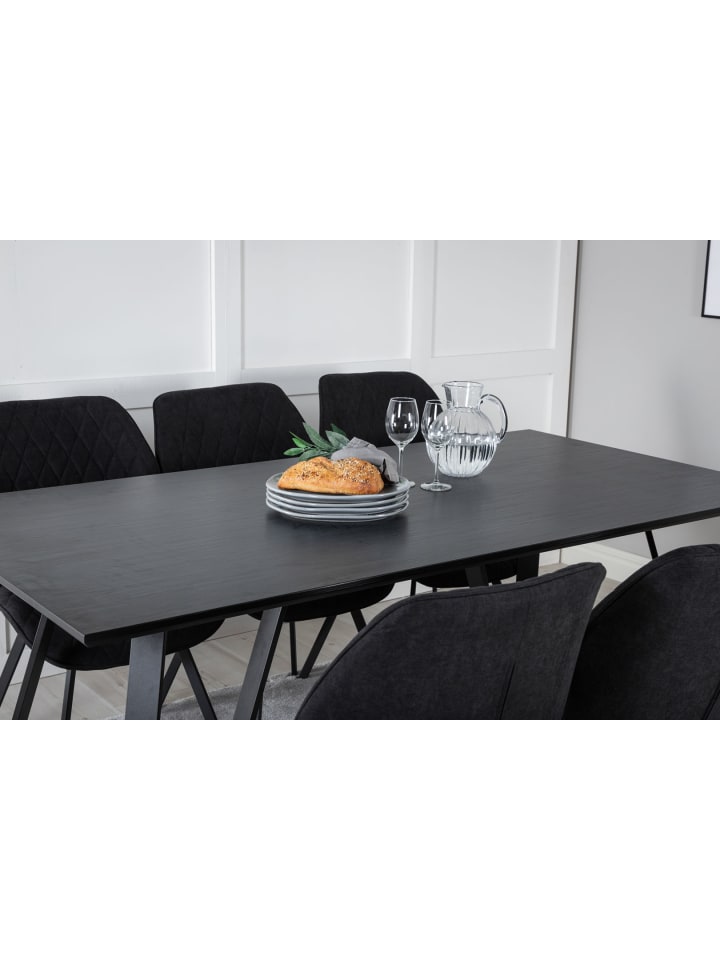 ebuy24 Essgruppe Marina 34 (7-teilig) Schwarz 90 x 180 cm günstig kaufen onesize