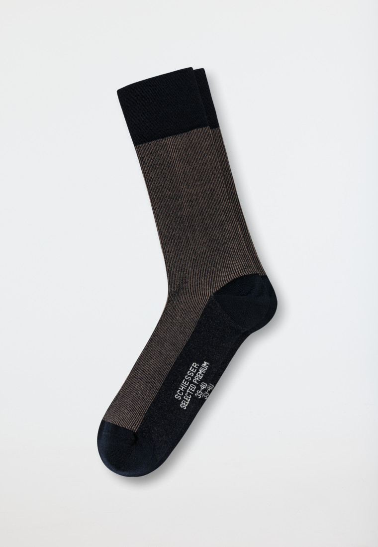 Herrensocken merzerisierte Baumwolle gerippt sahara - selected! premium