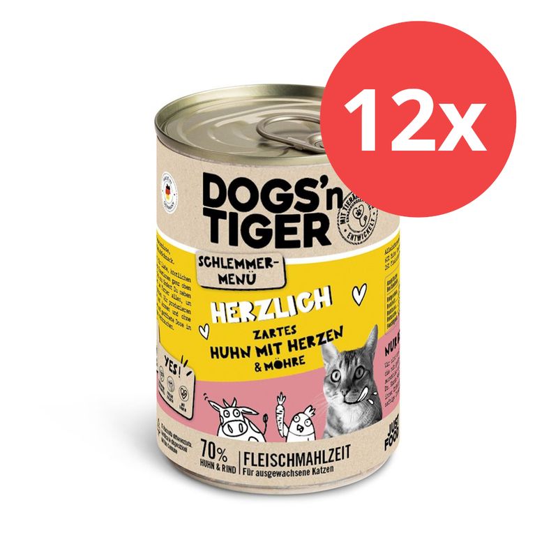 Sparpaket Dogs'n Tiger Schlemmermenü 12 x 400 g