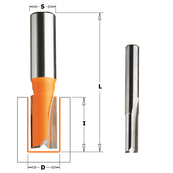 CMT 911.180.11 18 mm griovelių freza su 2 tiesiomis pjovimo galvutėmis, 8 mm kotu