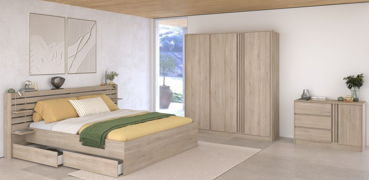 Parisot Schlafzimmer, 4-teilig, Escale 21 - mit 140er Bett